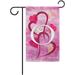 HGUAN Red Pink Love Heart Valentines Day Decorative Garden Flag Initial Letter Monogram W Decor Banner for Outside 12x18 Inch Double Sided