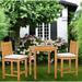 3 Piece Teak Wood Chippendale Bistro Counter Dining Set including 27 Table & 2 Counter Stools