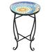 Zimtown Cement Round Mosaic Bistro Table Coffee Table Blue Hawaii