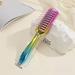 Three-color gradient electroplated hair comb hair smoothing air cushion comb air bag comb nylon tooth comb