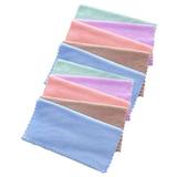 Kkewar Face Towel Makeup Remover 10pcs Microfiber Washcloth Facial Towel Face Remover Cloth Coral Fleece Facial Cloth Square Towel for Women Ladies (Random Color)