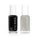 essie expressie quick dry nail polish fall color set - black now or never 0.33 oz + gray binge-worthy 0.33 oz (1 ea)