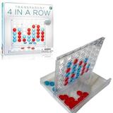 Transparent 4 in a Row Game Board Games for Adults Elegant Indoor Games Complements Any Home DÃ©cor Board Game Table Travel Game Four in A Row Board Games for Adults 42 Translucent Color Game Pcs