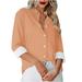 Posijego Button Down Shirts Dress Shirt for Women Business Casual Long Sleeve Collared Work Blouses Tops