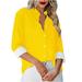 Posijego Button Down Shirts Dress Shirt for Women Business Casual Long Sleeve Collared Work Blouses Tops
