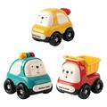 3 Pcs Cars Toys Santa Gifts Friction- Powered Push Car Toy Toddler Toy FRICTION CAR Construction Vehicle M Plastic Baby Girl Newborn