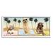 Stupell Industries Whimsical Dogs Sunglasses Beach Towels Palm Trees Framed Wall Art 30 x 13 Design by Grace Popp