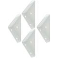 4 Pcs Metal Shelves Metal Shelf Shelf for Cabinet Small Shelf Brackets Cabinet Angle Bracket Corner Protector Furniture Bracket White Iron