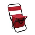 Zeceouar camping essentials camping gear Fishing Chair With Storage Bag Outdoor Folding Chair Compact Fishing Stool Portable Camping Stool Backpack Chair With Oxford Cloth For Beach/Outing /Family