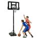 CITYLE Basketball Hoop Outdoor 6.6 - 10ft Kids Height-Adjustable Basketball Hoop Goal System with 44 Inch Impact Backboard and Portable Wheels Portable Backboard System for Kids/Adults