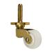 Solid Brass Furniture Caster with Porcelain Wheel and Round Plate | Diameter: 1 | Stem Caster Wheels for Table Sofa Chest Dresser Cabinet Cart Chair | Furniture s | -313-CWCPB