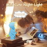 YUANHUILI 1PCS Mini LED Desk Lamp Cute Pet Shape Night Light Portable Night Lamp for Kids Students (Blue)