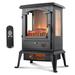 Electric Fireplace Heater with 22.4 Freestanding Portable Infrared Fireplace Heater Stove with 3-Sides Realistic Flame for Indoor Use Overheating and Tip-Over Safety 1000W/1500W