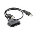 Usb 2.0 To Sata Cable Usb 2.0 To Sata Adapter 7 Pin And 15 Pin Cable Hard Drive Converter Cable for Sata/Hdd Hard Disk Drive