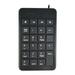 ATriss 22 Key USB Universal Keyboard Practical Numeric Keypad Mini Wired Keyboard Simple Number Keyboard for Notebook Computer Laptop (Black)