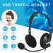 USB Noise Cancelling Microphone Headset Wired Headphone for PC Laptop Chat Call