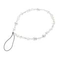 Cell Phone Accessories Beaded Lanyard Glass Phone Chain Accessory Mobile Phone Chain DIY Accessory Shaped Mobile Phone Chain Mobile Phone Chain Decorate White Glass Beads