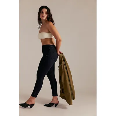 CRVY Infinite Stretch Pull-On Skinny Jeans by We The Free at Free People in Skyfall, Size: XS Short