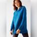 Free People Sweaters | Free People Blue Ottoman Slouchy Tunic Mock Neck Sweater | Color: Blue | Size: S