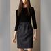 Burberry Dresses | Burberry Brit Dress Black Knit Bodice Wool Skirt 3/4 Sleeves Pockets 10 | Color: Black/Blue | Size: 10