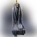 Free People Accessories | Free People Blue Jacket/Scarf Fringe Wrap/ Scarf Os | Color: Blue | Size: Os