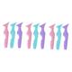 FRCOLOR 9 Pcs Silicone Beauty Ruler Eyeshadow Aids Silicone Eyeliner Stencils Eyeliner Applicator Tool Purple Eye Shadow Beauty Tools Silicone Eyeliner Tool Eyeliner Aid The Face