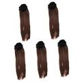 Housoutil 5pcs Beanie Wig Beanie Hat Wig for Women Headwear for Women Hair Extension Hat Brown Hat Ladies Hat Has Headgear European and American Miss High Temperature Wire