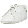 adidas Originals Boys' Stan Smith Crib Running Shoe, White/Green, 3 Medium US Infant