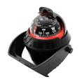 TABKER Compass Hiking HD Sea Marine Pivoting Compass Electronic Navigation Compass Camping Gear LED Light Compass Guide Ball for Boat Vehicle Car (Color : Schwarz)
