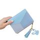 TABKER Purse Ladies Wallet Small Leather Wallet Card Case Ladies Wallet Wallet Wallet (Color : Blue)