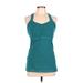 Monkey Wear Active Tank Top: Teal Activewear - Women's Size Large