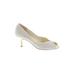 Bruno Magli Heels: Slip-on Stilleto Cocktail Ivory Shoes - Women's Size 5 1/2 - Peep Toe