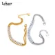 Lokaer-Bracelet de Tennis Double en Acier Inoxydable pour Femme Bijou de Luxe AAA B23058