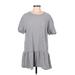 Divided by H&M Casual Dress - DropWaist Scoop Neck Short sleeves: Gray Dresses - Women's Size Medium