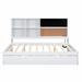 Creationstry Daybed w/ Storage Shelves, Cork board, USB Ports & Twin Size Trundle, Solid Wood in Brown/White | 47.2 H x 75.6 W x 104.4 D in | Wayfair