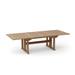 Foundry Select Toshiye 106" Rectangular Double Ext. Outdoor Table Wood in Brown/White | 29 H x 106 W x 43 D in | Wayfair