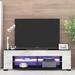Wrought Studio™ TV Stand for 32-60 Inch TVs Modern Low Profile Black+Stone Grey Entertainment Center-13.78" H x 57" W x 15.7" D Wood | Wayfair