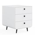 Corrigan Studio® Modern Night Stand Storage Cabinet For Living Room Bedroom, Steel Cabinet w/ 3 Drawers, Bedside Furniture | Wayfair