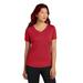 Sport-Tek LST353 Women's PosiCharge Competitor V-Neck Top in Deep Red size Small | Polyester