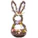 Floral Grapevine Bunny Shaped Easter Basket Decoration - 21"