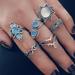 Augper Wholesale Vintage Stack Rings Set - Add A Touch of Vintage Charm with Our 6pcs/Set Women Bohemian Vintage Stack Rings Above Knuckle Set