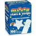 Glitter Stars & Strips Assorted Sizes Stat Strip 100/bx (Pack of 2)