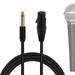 Geekria for Creators 6.35 mm (1/4 Inch) to XLR Female Microphone Cable 6.6 ft / 200 CM Compatible with Shure SM58 SM57 SM48 SM7B MV7 PGA48 PGA58 BETA 58A Balanced Mic Cord (Black)