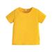 Fattazi Kids Toddler Baby Girls Spring Summer Solid Short Sleeve Tshirt Clothes