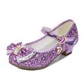 KYAIGUO Girl s Bow Princess Shoes Folwer Mary Jane Glitter Low Heel Shoes Wedding Party Dress Shoes (Toddler/Little/Big Kids)