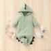 Fnochy Fleece Rumper Toddler Jumpsuits Toddler Kids Baby Spring And Dinosaur Shape Romper Long Sleeve Jumpsuit