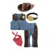 Ykohkofe Kids Toddler Baby Boys Sleeveless Western Cowboy For Kids Children Vest Hat Scarf Pants Belt 5pcs Set Halloween Baby Girl Clothes Outfits Set Toddler Kid Baby Rompers Fashion design