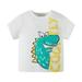 Ykohkofe Toddler Kids Baby Boys Summer Cartoon Cute Dinosaur Short Sleeve Crewneck T Shirts Tops Tee Green And White Optional Baby Girl Clothes Outfits Set Toddler Kid Baby Rompers Fashion design