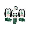 Karuedoo Family Pajamas Matching Sets Christmas Tree Letters Parent-Child Holiday Pjs for Adult Kids Baby