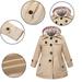Godderr Kids Toddler Winter Trench Coat Jacket for Girls Dress Warm Thicken Waterproof Cotton Windbreaker Single Breasted Trench Coat with Hoodie